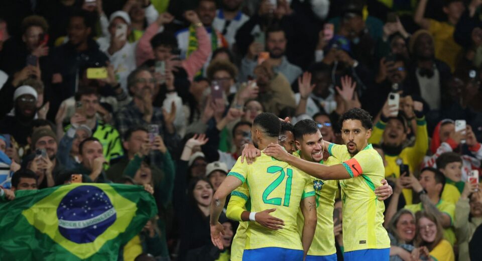 Brasil joga bem e derrota Senegal por 2 a 0 no amistoso em Londres