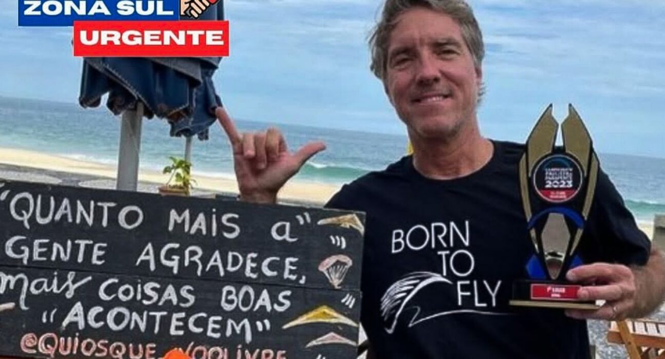 Bicampeão de asa-delta morre ao cair de parapente no Rio