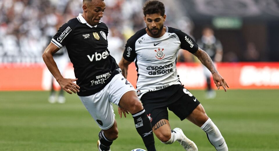 Corinthians e Botafogo empatam e estacionam na tabela do Brasileirão