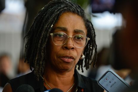 Rio de Janeiro (RJ), 05/03/2024 – A diretora-executiva daAnistia InternacionalBrasil, Jurema Werneck, durante ato que pede justiça para o caso do adolescente Johnatha, morto por um policial militar do Rio de Janeiro.  Foto: Tomaz Silva/Agência Brasil