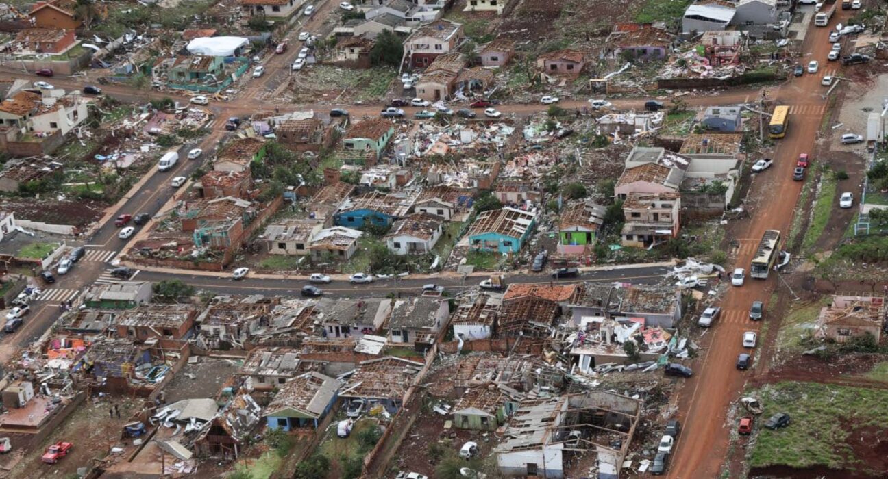 Após tornado, Enem é suspenso em Rio Bonito do Iguaçu, no Paraná