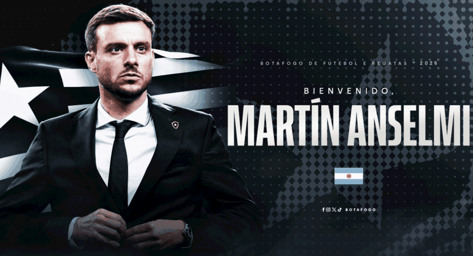Botafogo anuncia contratação do técnico Martín Anselmi