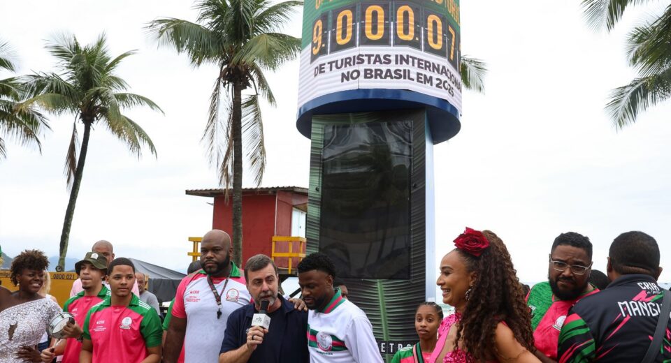 Brasil tem recorde de 9 milhões de turistas internacionais em 2025