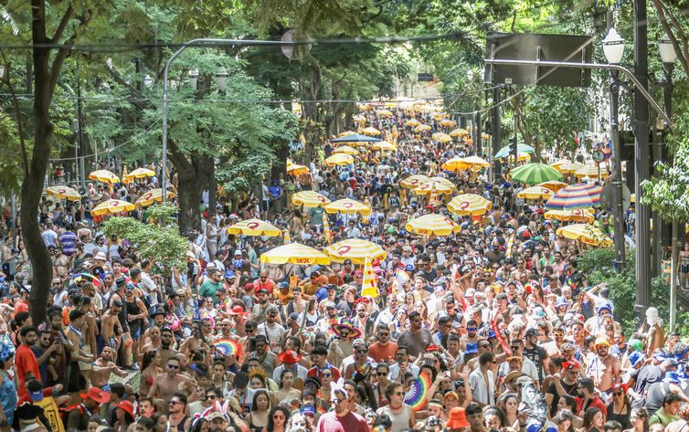 São Paulo (SP), 15/02/2026 - Desfile do Bloco Afro na Rua, na Avenida São Luiz.
Foto: Paulo Pinto/Agência Brasil