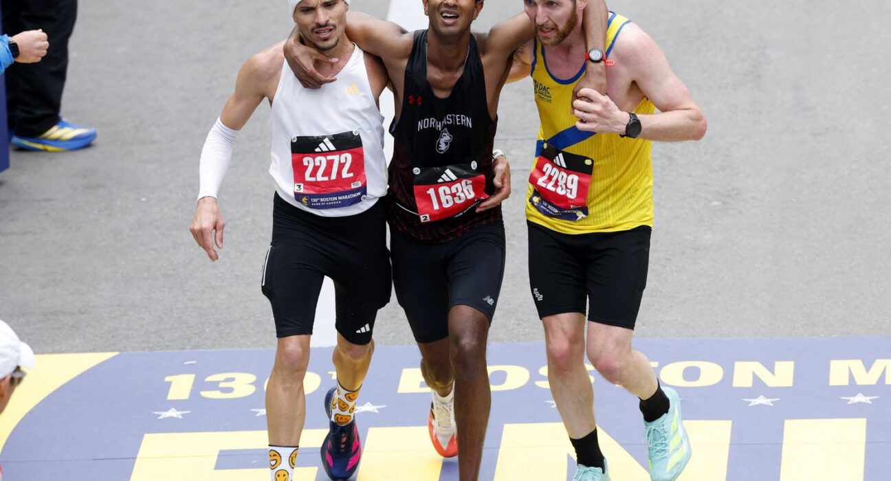 Brasileiro vira manchete por ato de empatia na Maratona de Boston