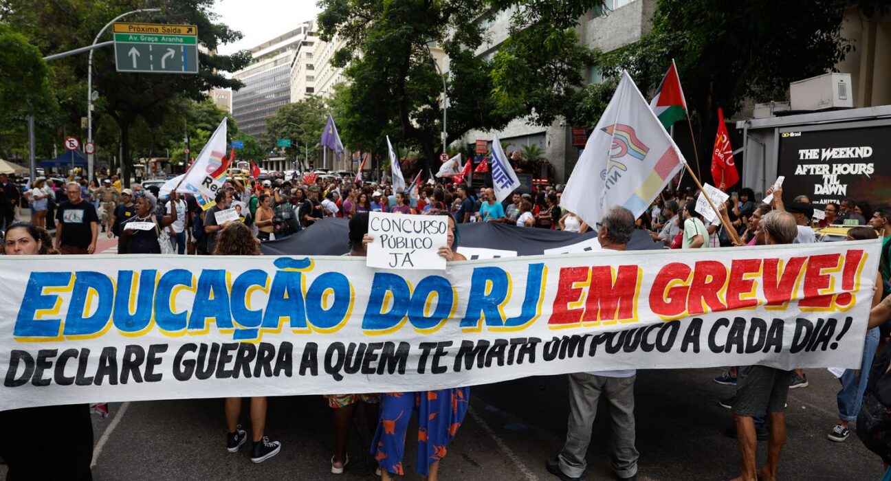 Professores estaduais e municipais do Rio fazem paralisação de 24h