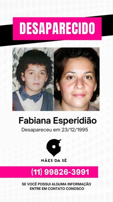 Brasília-DF – 09/05/2026 -Mães de desaparecidos pedem visibilidade, memória e respeito
Mulheres formam grupos para gerar redes de apoio. ( Fabiana - filha da Ivanise). Foto: Arquivo pessoal