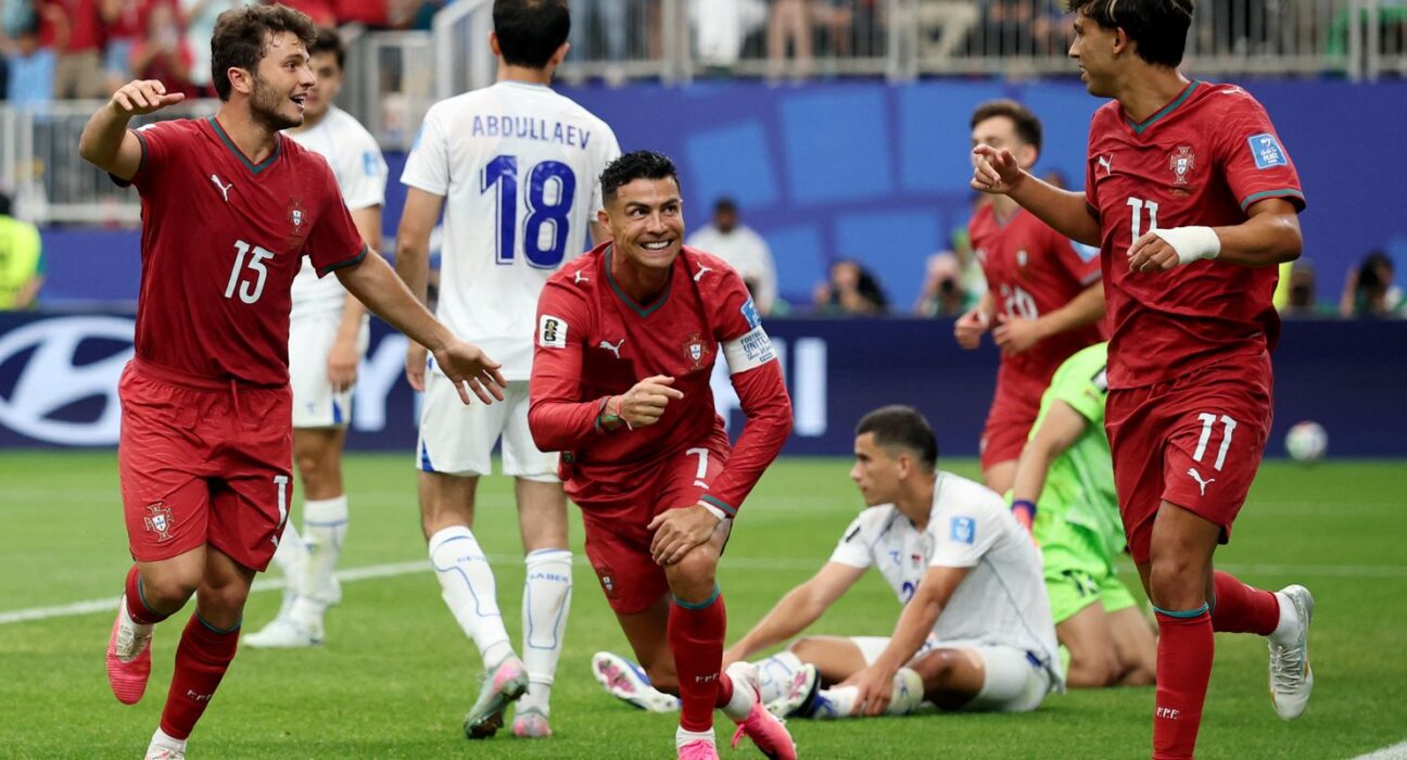 Cristiano Ronaldo faz dois gols e Portugal vence o Uzbequistão por 5x0