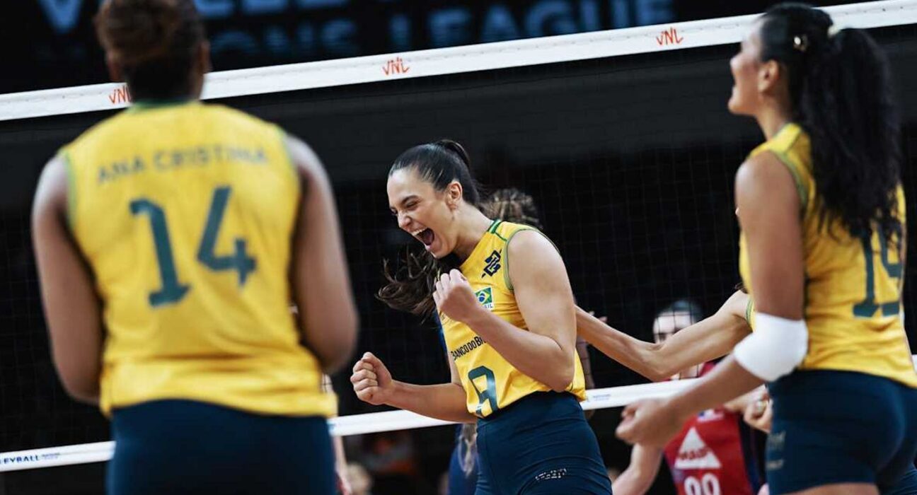 Brasil domina França e segue sem perder na Liga das Nações feminina