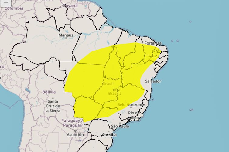 Brasília - 30/07/2026 - Mapas do Inmet. Foto: Inmet